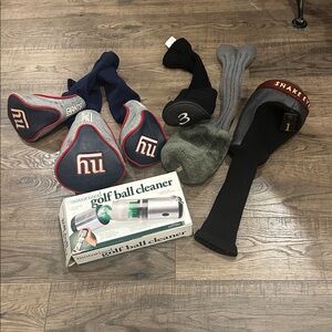 Golf Club Headcovers Set with Ball Cleaner NY Giants Fire Forged Snake Eyes Misc